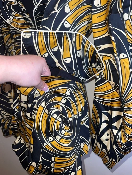 Farm Rio Toucan Spirals Blazer NWT Off White Tropical Print Jacket S - Picture 9 of 16